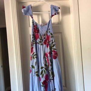 Oliveaceus high low floral dress